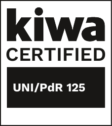 Logo della certificazione Kiwa UNI/PdR 125